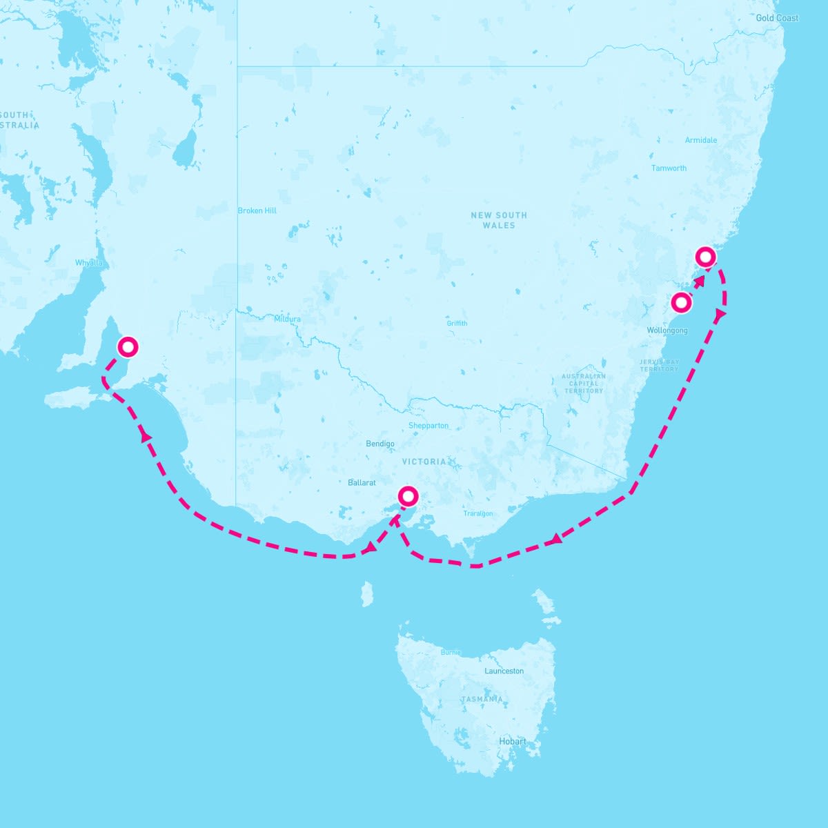 Crown Princess itinerary map for October 7, 2026