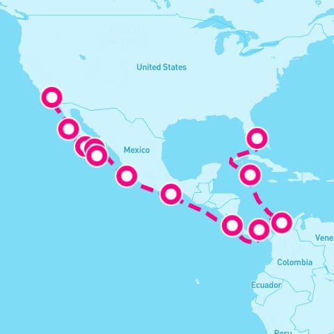 20 Night The Americas & Caribbean (Fort Lauderdale To Los Angeles)
