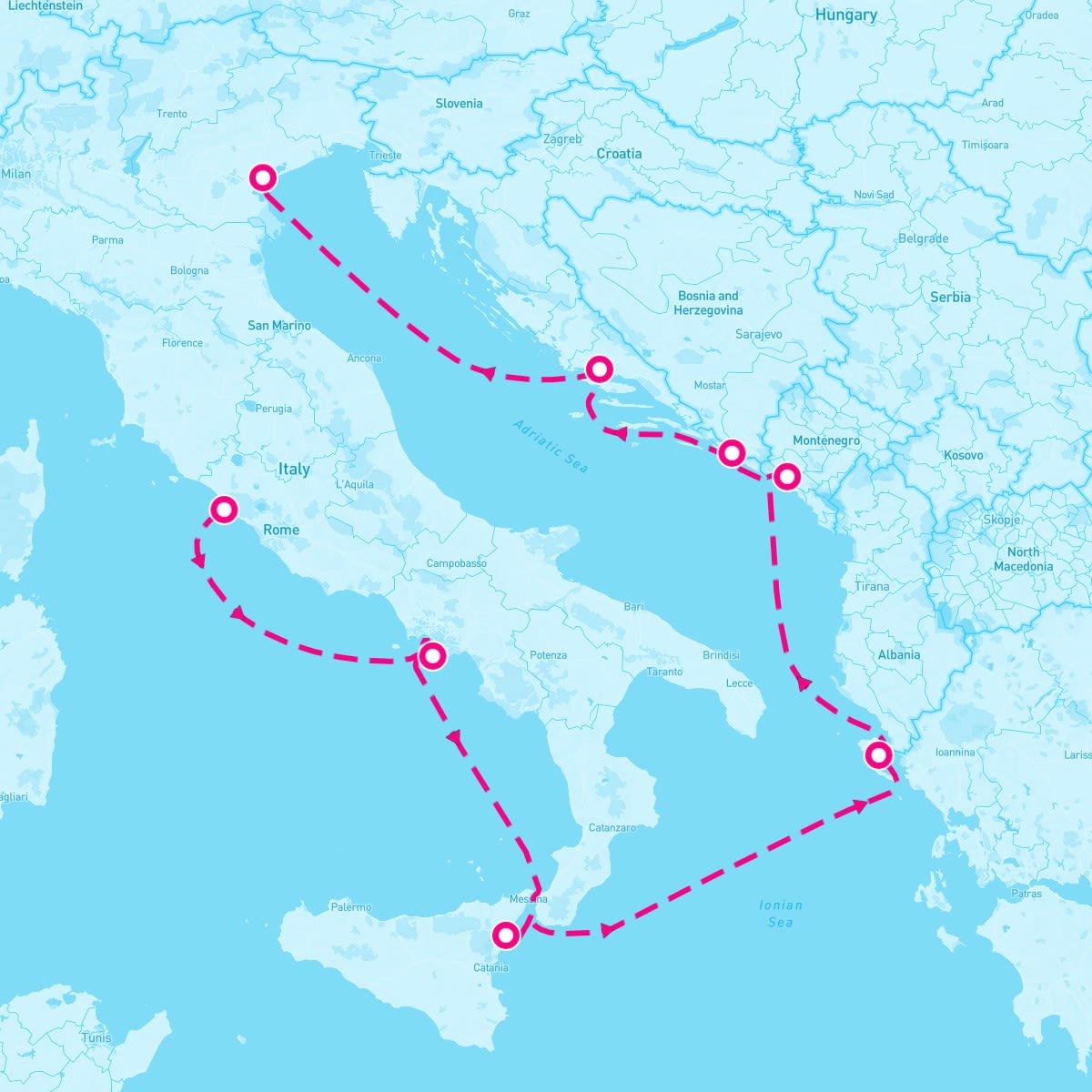 Crystal Symphony itinerary map for November 5, 2024 (9 nights)