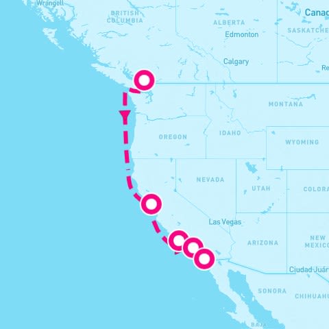 7 Night Pacific Wine Country (Vancouver To Los Angeles)