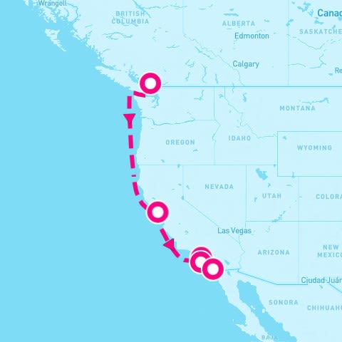 7 Night Pacific Wine Country (Vancouver To Los Angeles)