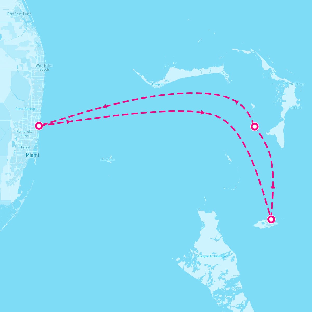Disney Dream itinerary map for April 22, 2024 (4 nights)