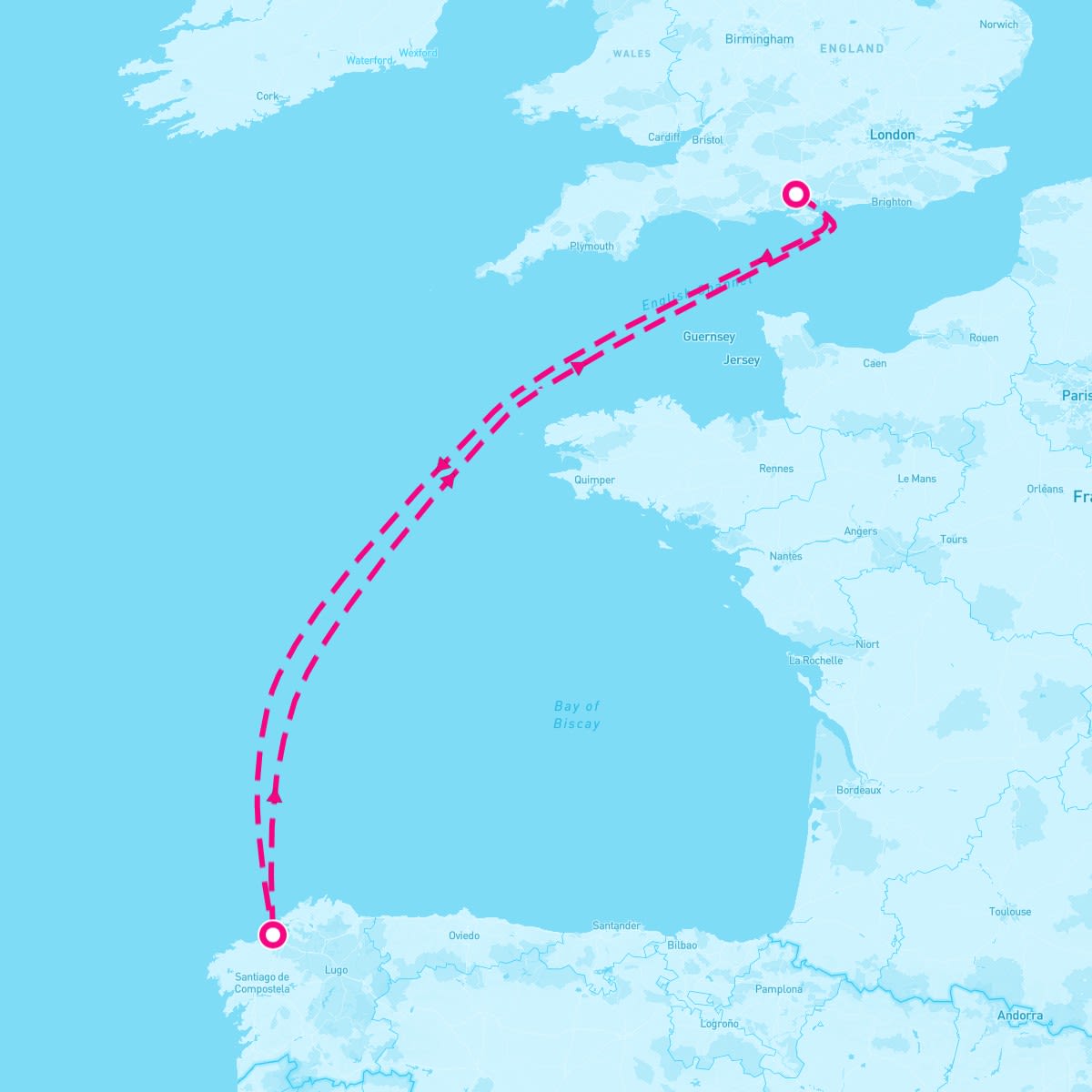 Disney Dream itinerary map for August 23, 2024