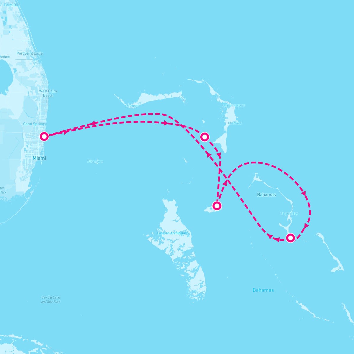 Disney Dream itinerary map for September 22, 2025 (5 nights)