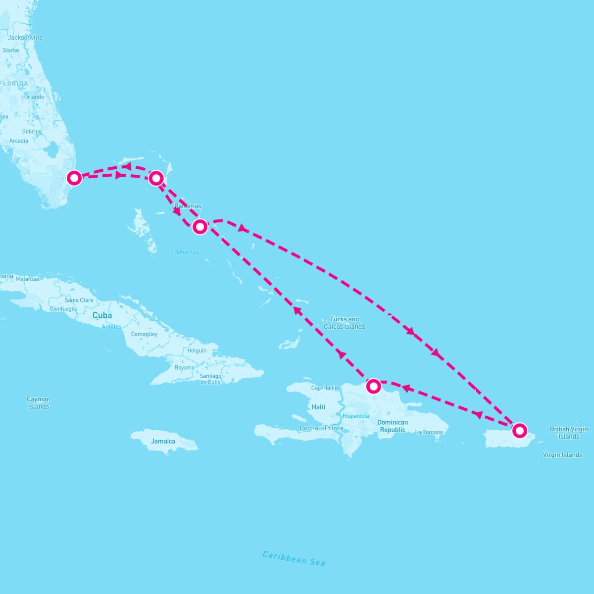 Disney Dream itinerary map for November 13, 2026
