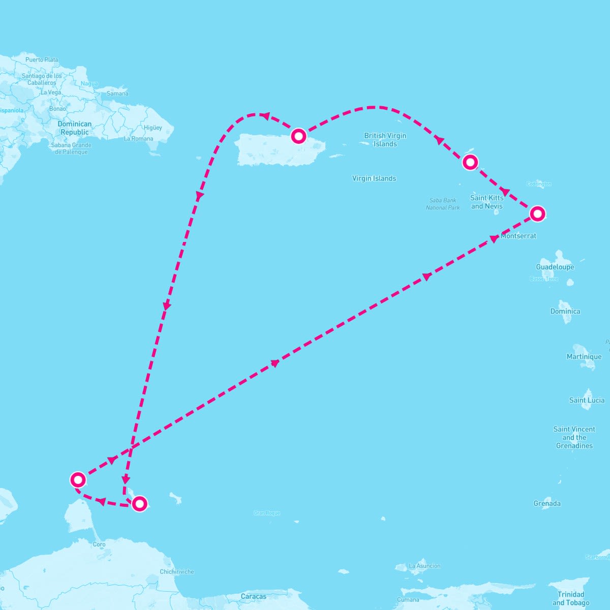 Disney Dream itinerary map for April 16, 2027