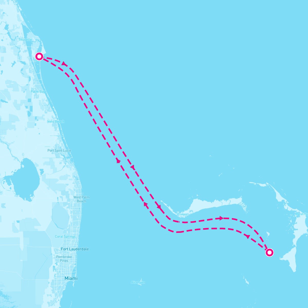 Disney Magic itinerary map for October 13, 2025 (3 nights)