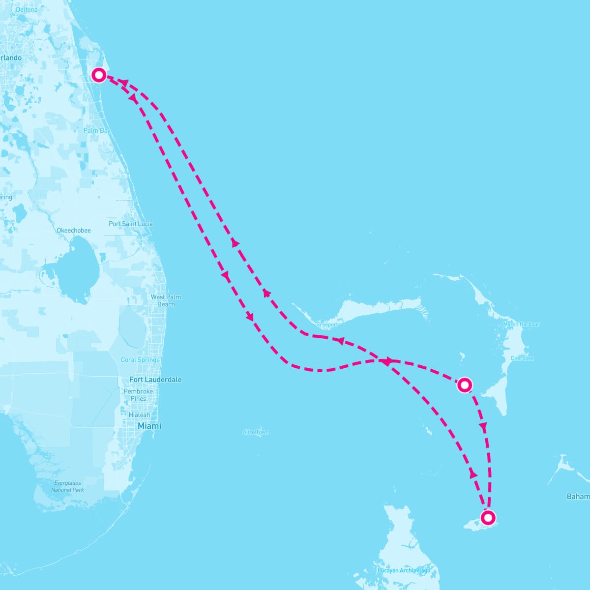 Disney Wish itinerary map for July 8, 2024 (4 nights)