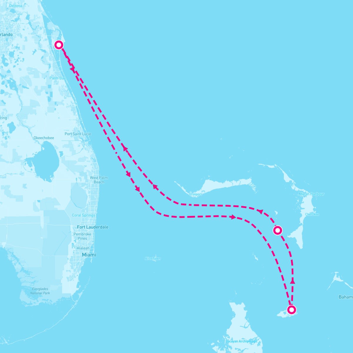 Disney Wish itinerary map for July 22, 2024 (4 nights)