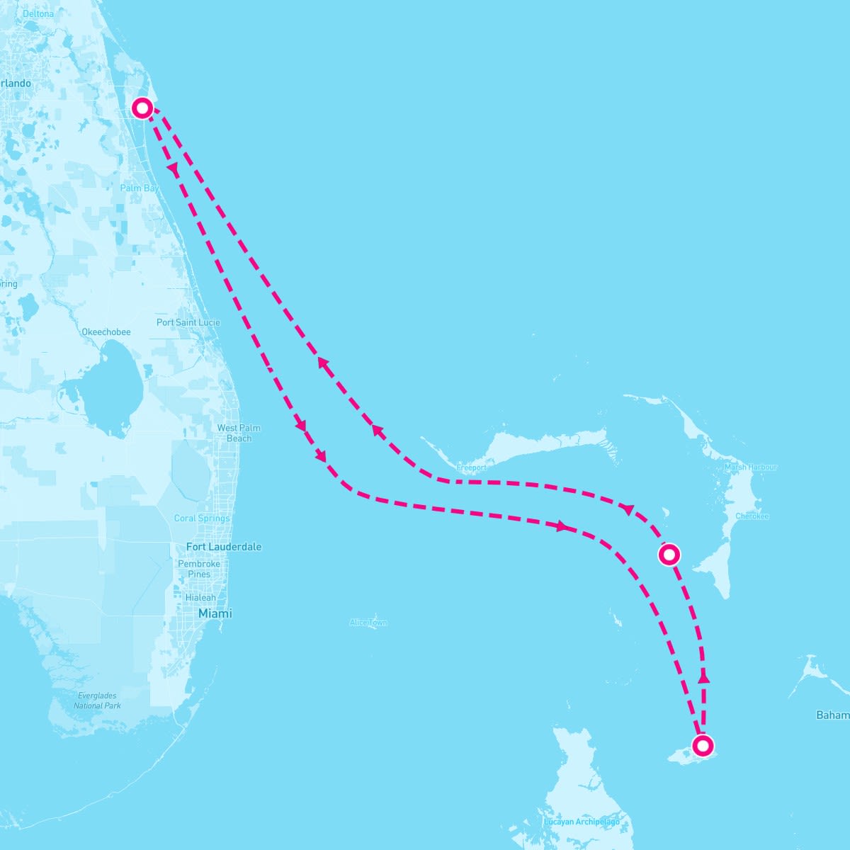 Disney Wish itinerary map for September 23, 2024 (4 nights)