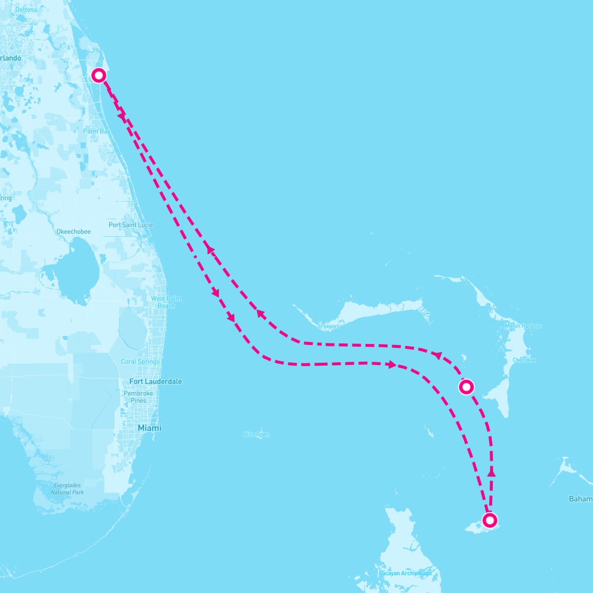 Disney Wish itinerary map for July 7, 2025 (4 nights)