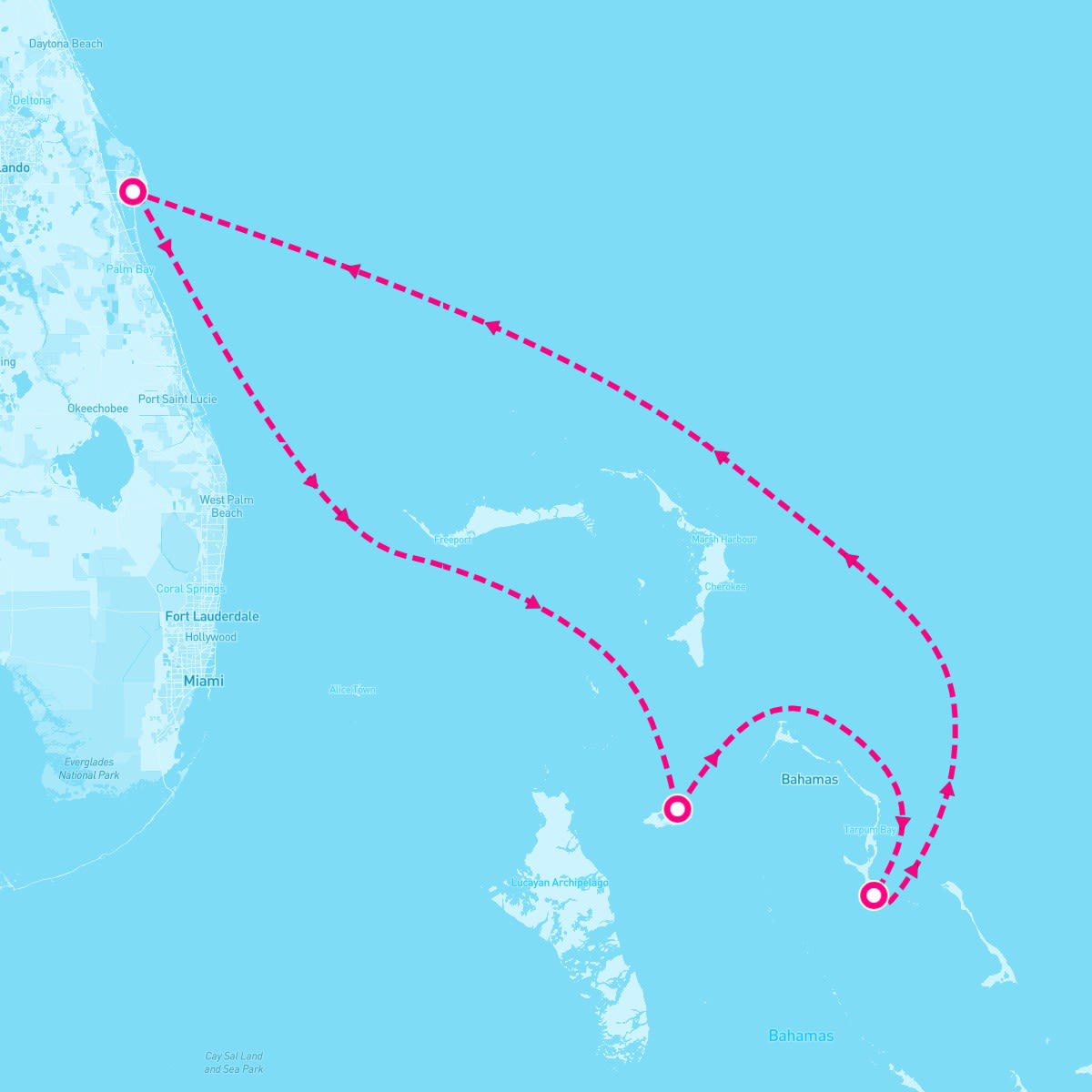 Disney Wish itinerary map for December 29, 2025 (4 nights)
