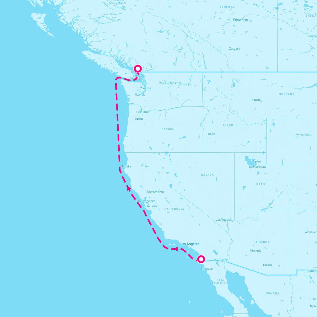 Disney Wonder itinerary map for May 8, 2025 (4 nights)