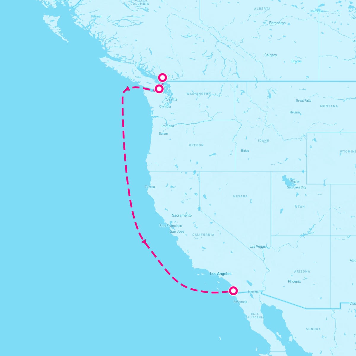 5 Night California Coastline (Vancouver To San Diego)