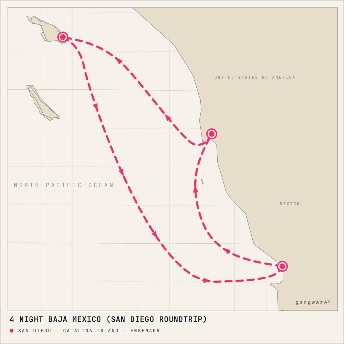 Disney Wonder itinerary map for January 28, 2028 (4 nights)