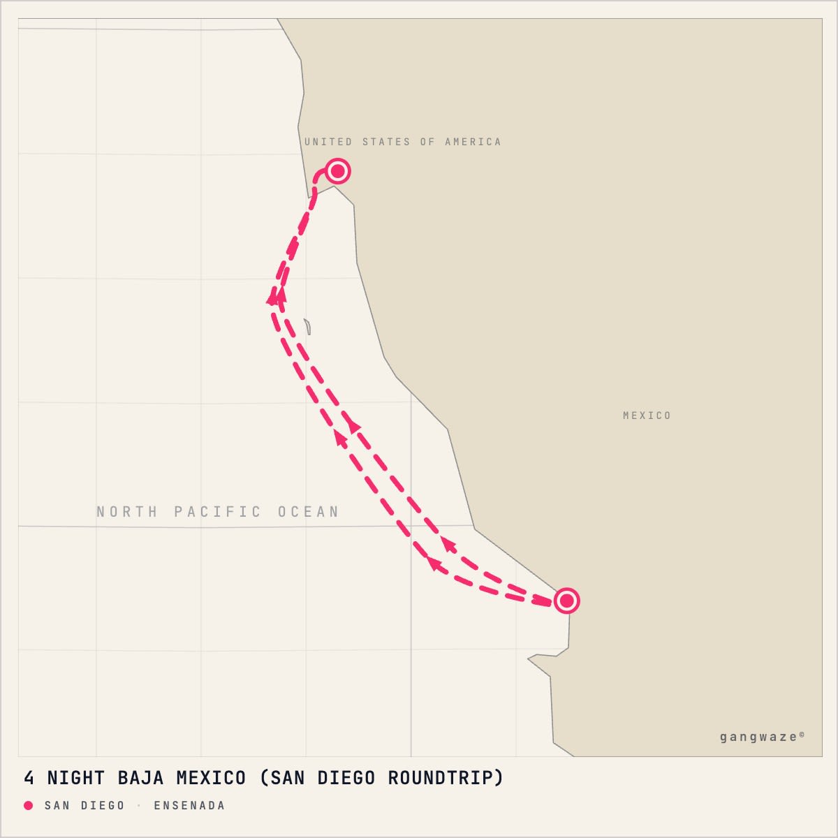 Disney Wonder itinerary map for February 7, 2028 (4 nights)
