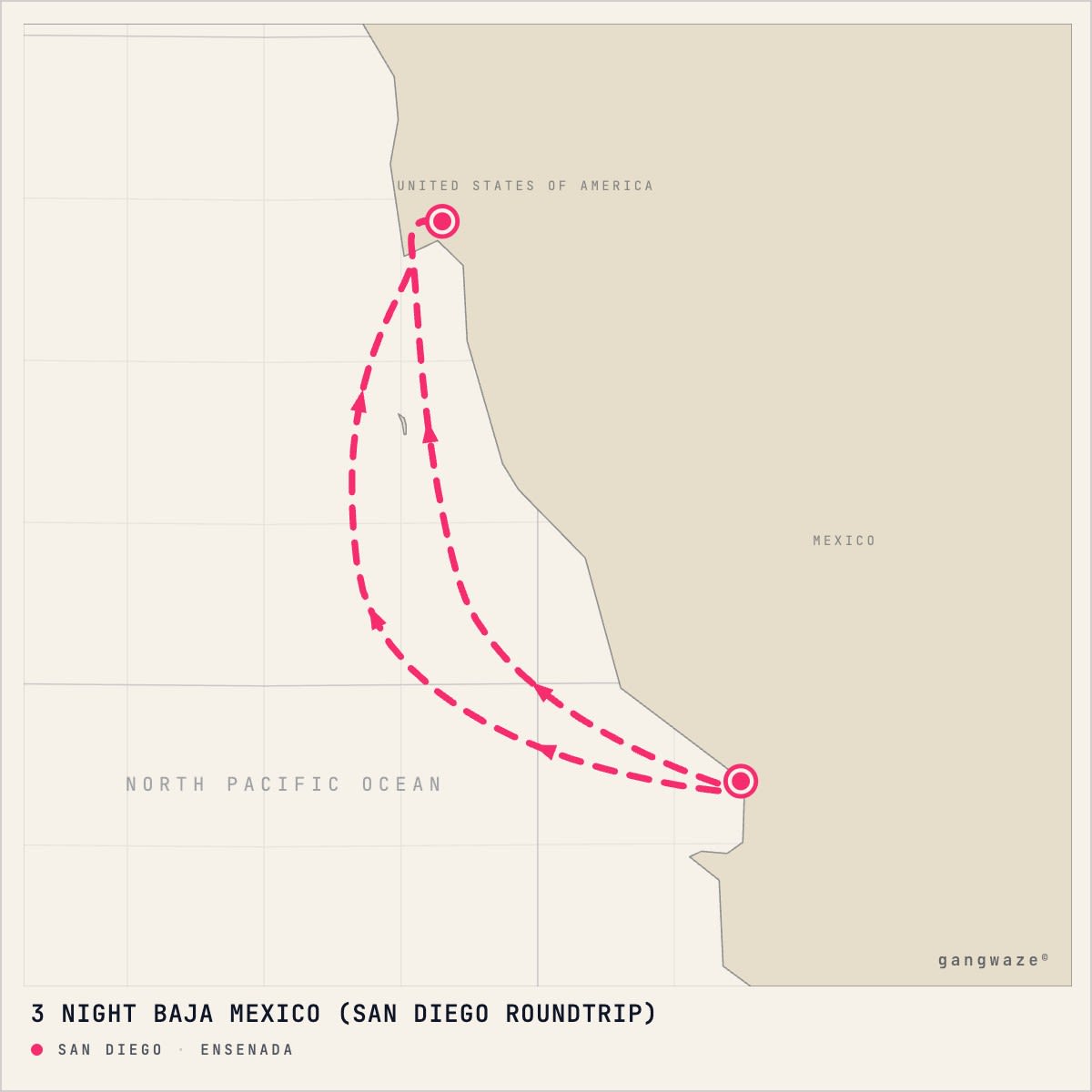 Disney Wonder itinerary map for March 13, 2028 (3 nights)