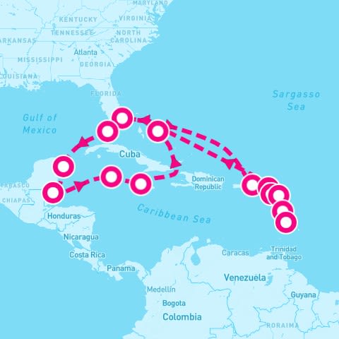 21 Night Eastern Wayfarer/Western Explorer Caribbean Collector (Ft. Lauderdale Roundtrip)