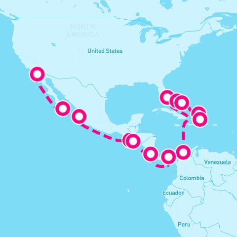 22 Night Eastern Caribbean Explorer & Panama Canal (Ft. Lauderdale To San Diego)