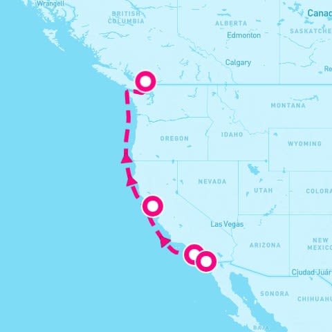 6 Night Pacific Coastal (San Diego To Vancouver)