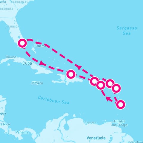 10 Night Southern Caribbean (Miami Roundtrip)