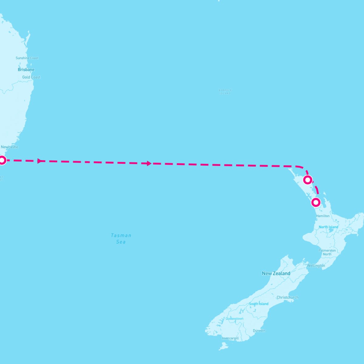 Grand Princess itinerary map for April 2, 2024 (4 nights)