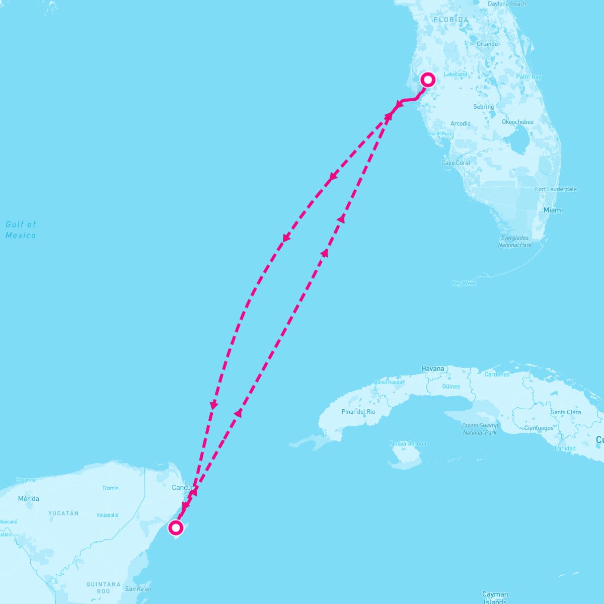 Grandeur of the Seas itinerary map for June 27, 2024 (4 nights)