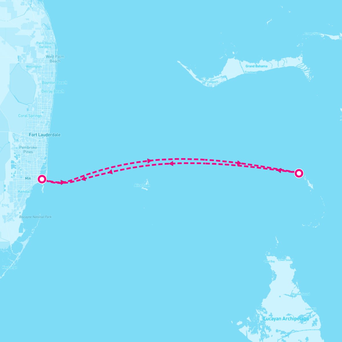 Independence of the Seas itinerary map for September 26, 2024 (4 nights)