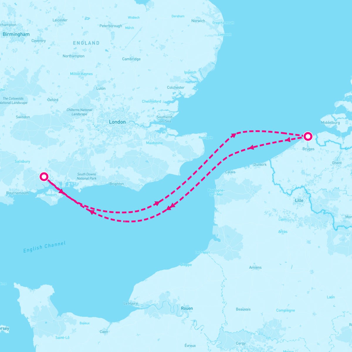 Independence of the Seas itinerary map for June 18, 2025 (3 nights)