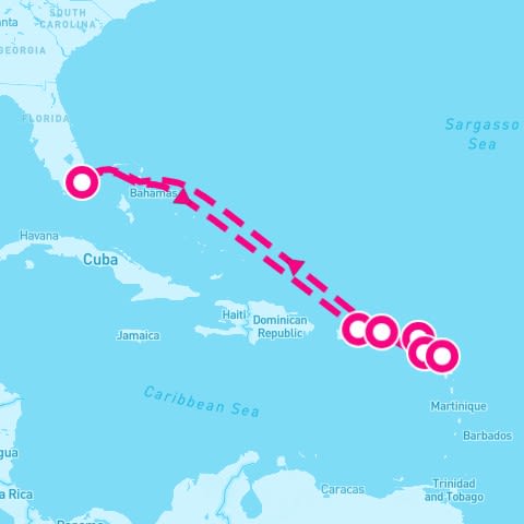 10 Night Yachting Treasures (Miami Roundtrip)