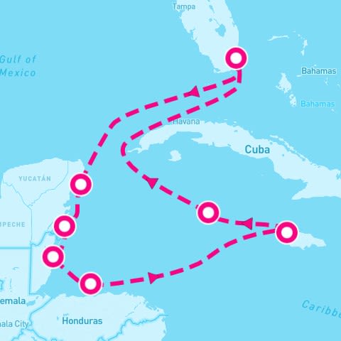 10 Night Maya & Isle Mementos (Miami Roundtrip)