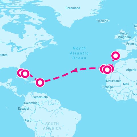 15 Night Canaries To The Caribbean (Lisbon To Miami)