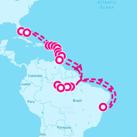 25 Night Amazon & Caribbean Isles (Miami Roundtrip)