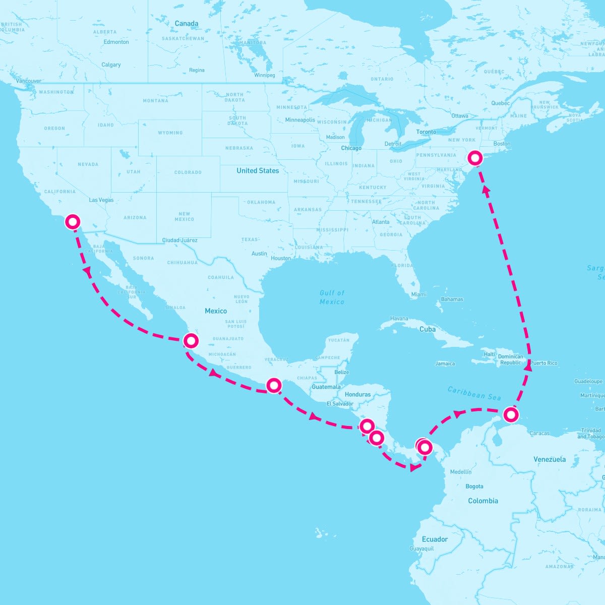 18 Night Panama Canal - Ocean To Ocean (Los Angeles To New York)