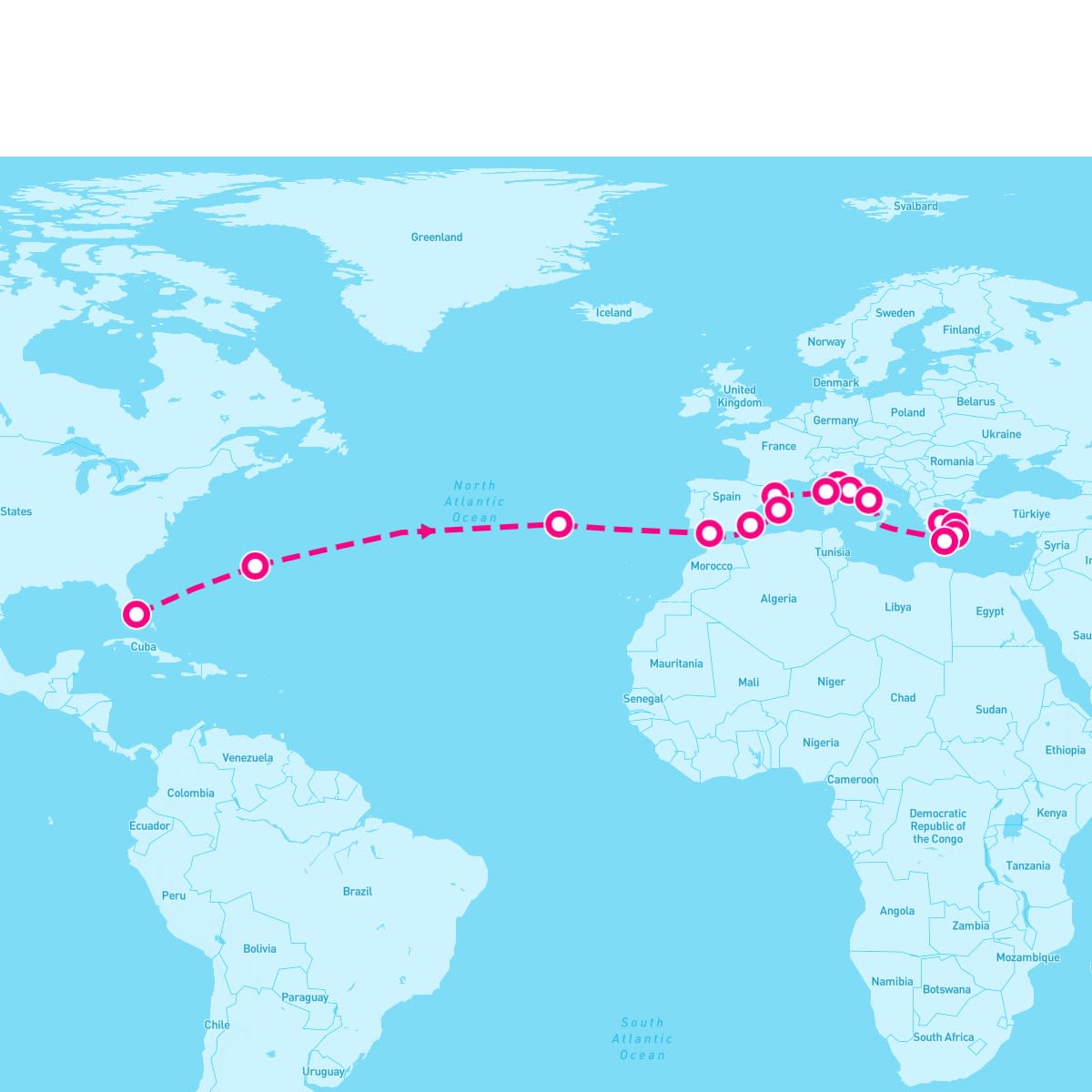 25 Night Spain Italy & Greece Passage (Ft. Lauderdale To Athens)