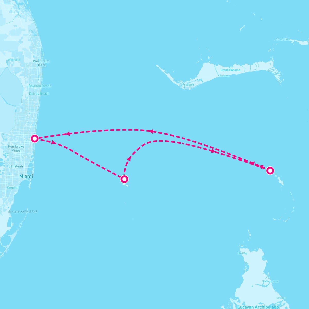 Jewel of the Seas itinerary map for July 21, 2025 (4 nights)