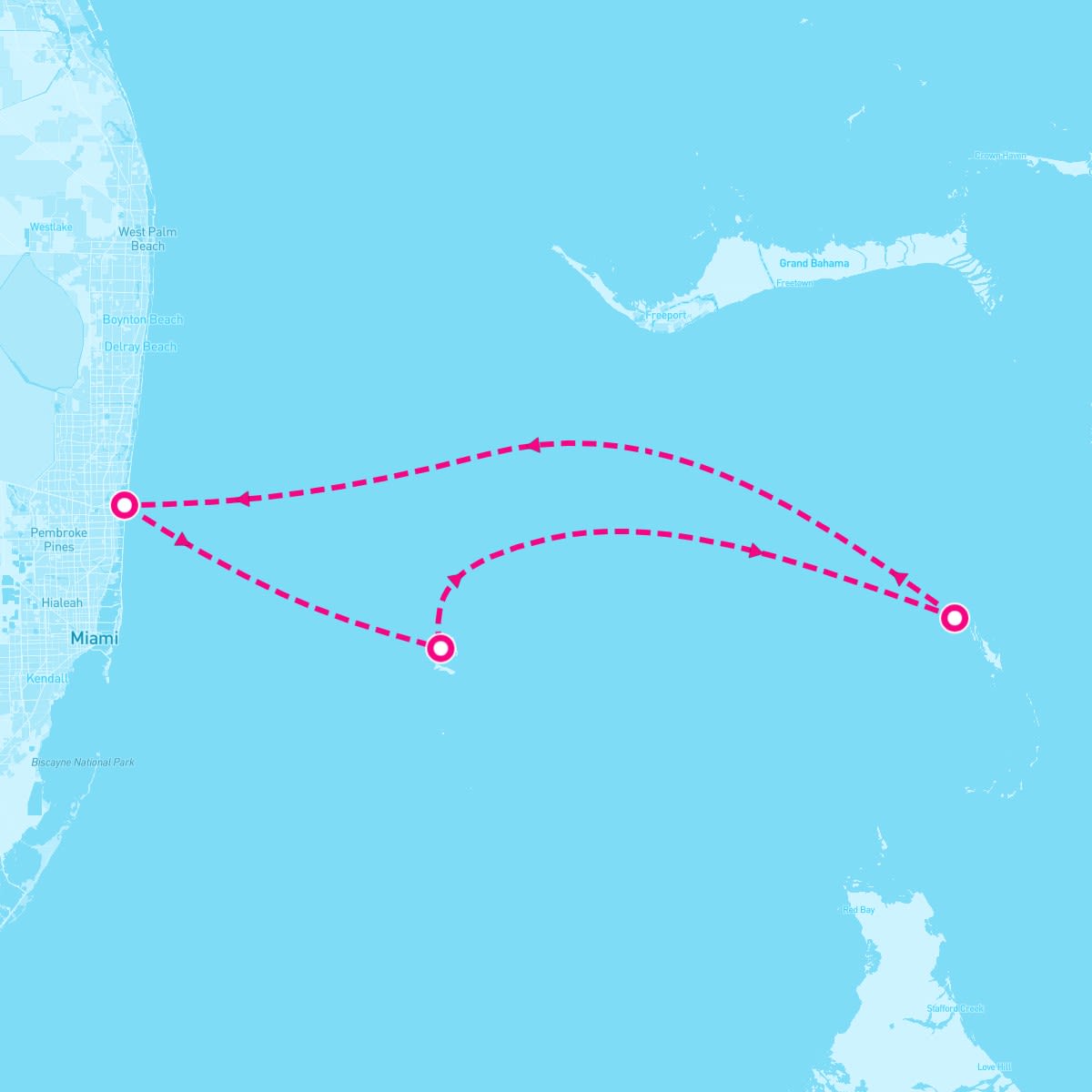 Jewel of the Seas itinerary map for July 28, 2025 (4 nights)