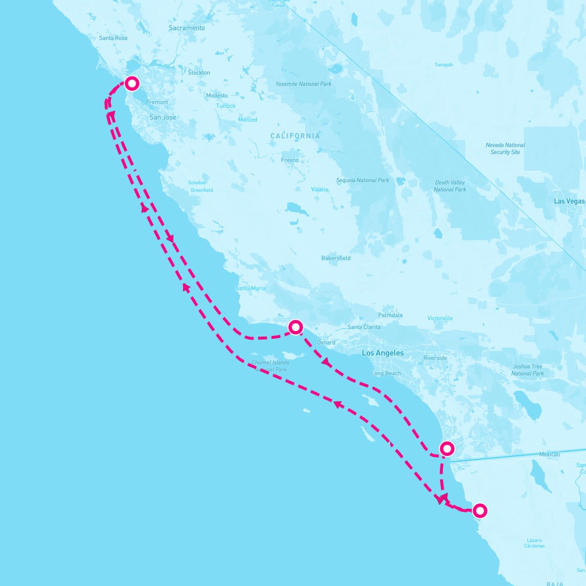 6 Night Classic California Coast (San Diego Roundtrip)