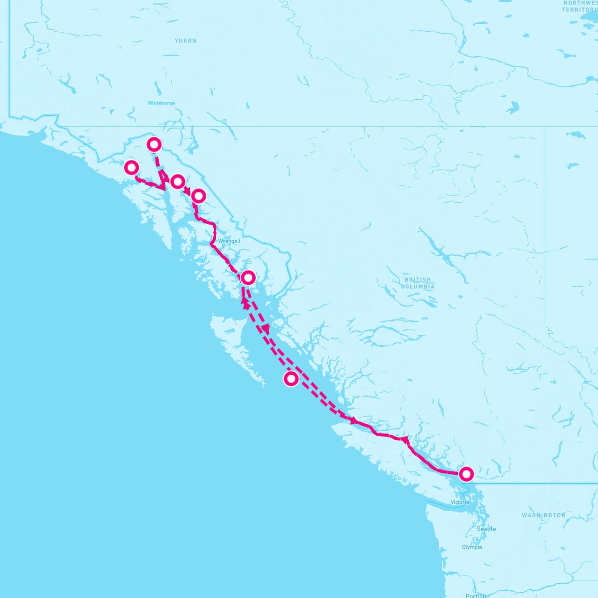 MS Koningsdam itinerary map for July 12, 2025 (7 nights)