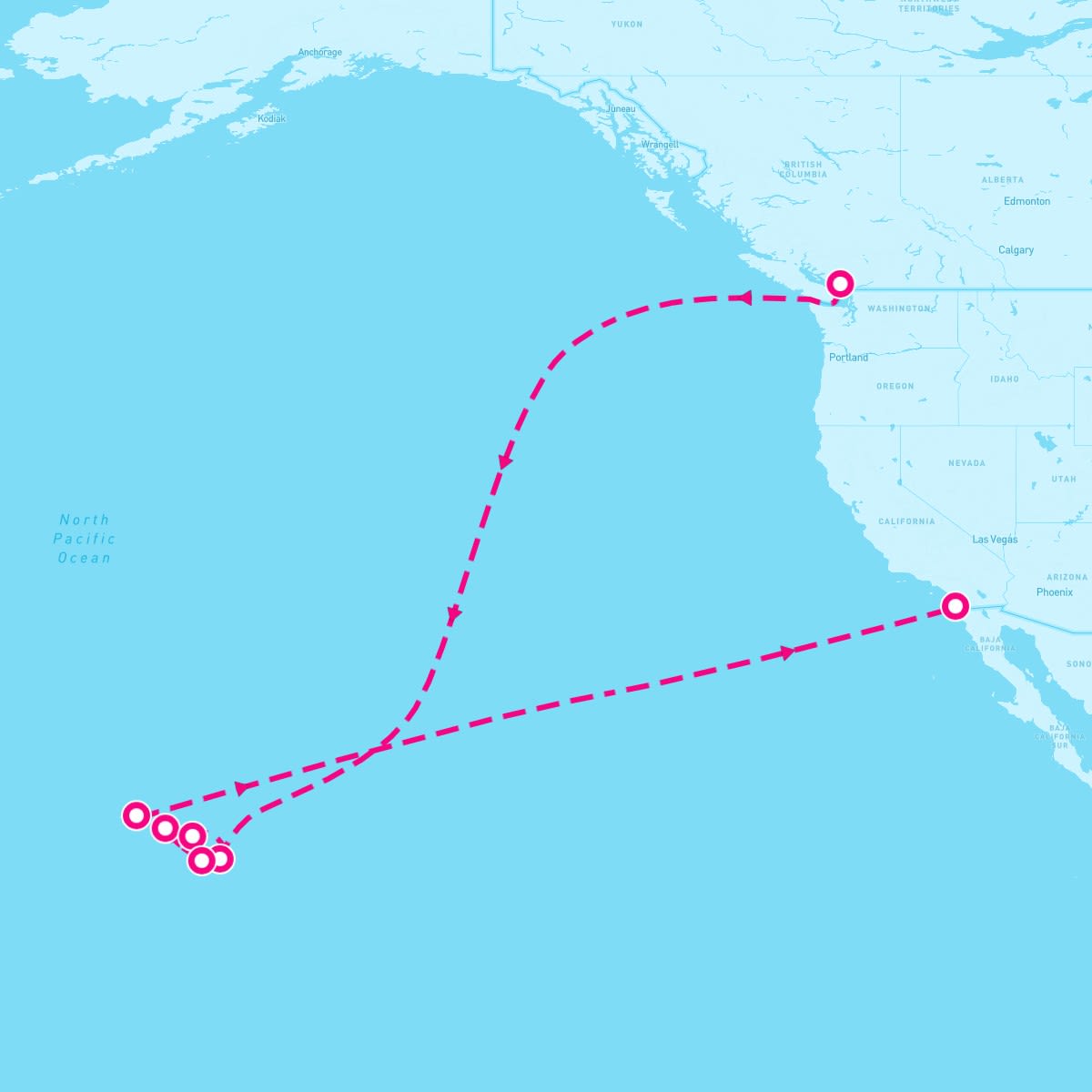 MS Koningsdam itinerary map for October 4, 2025