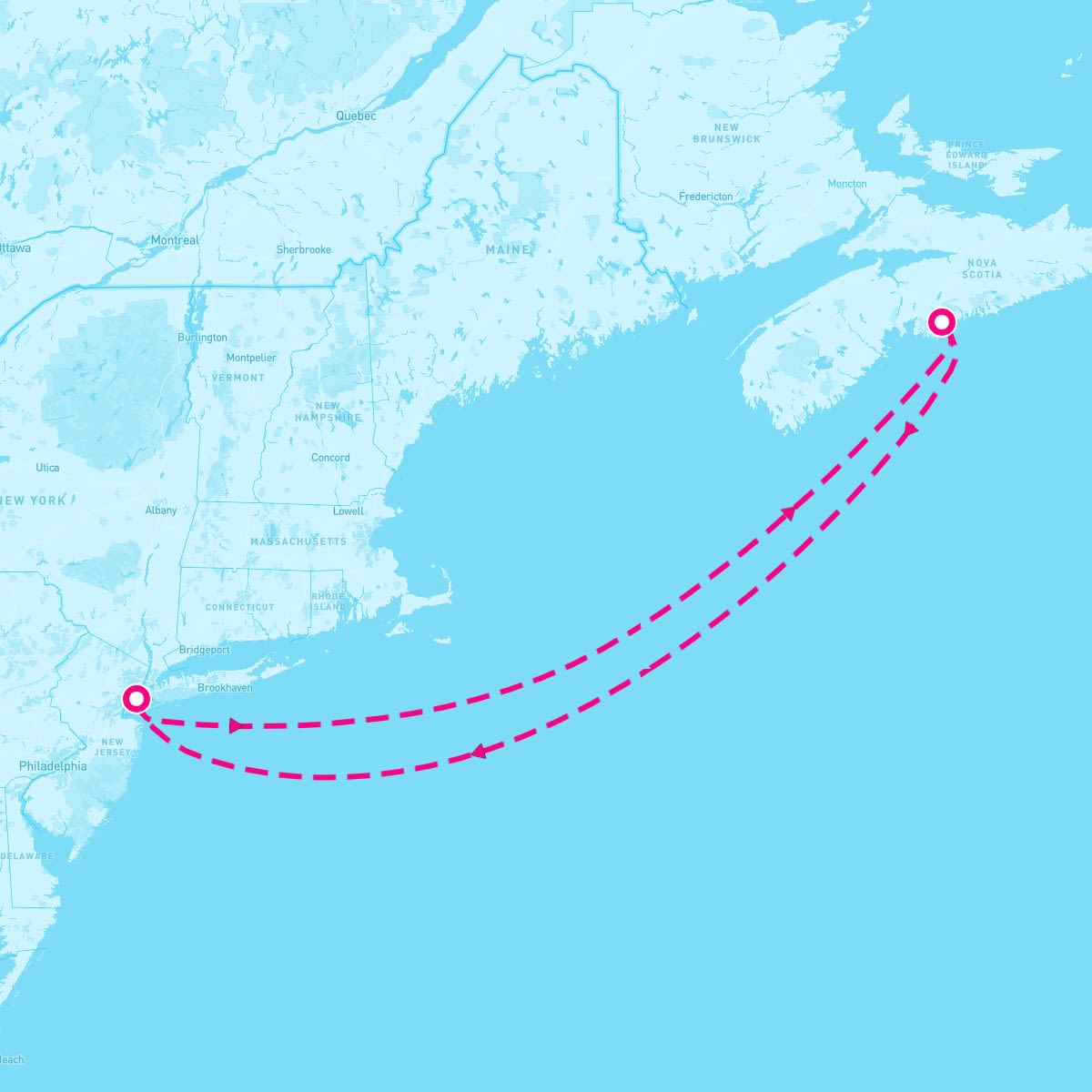 Liberty of the Seas itinerary map for June 11, 2024 (4 nights)