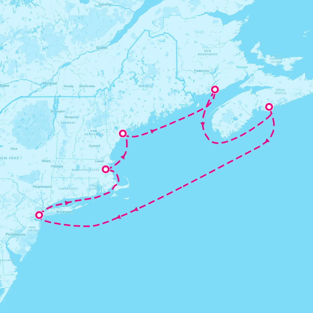 Liberty of the Seas itinerary map for October 2, 2025