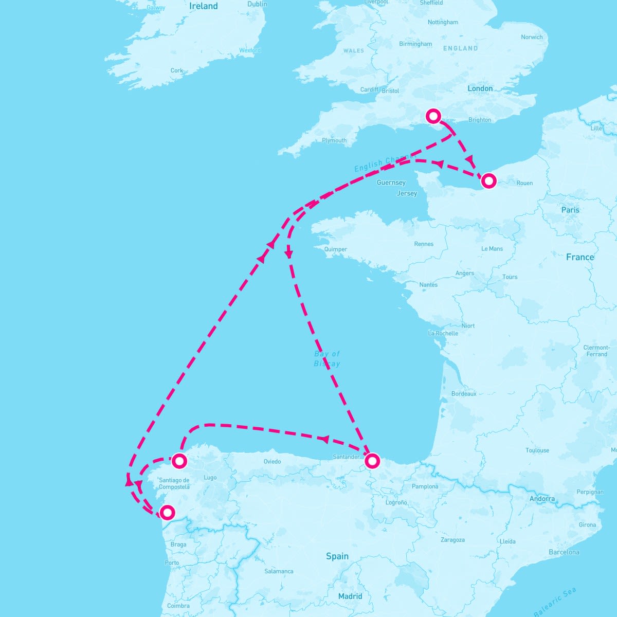 Liberty of the Seas itinerary map for September 18, 2026