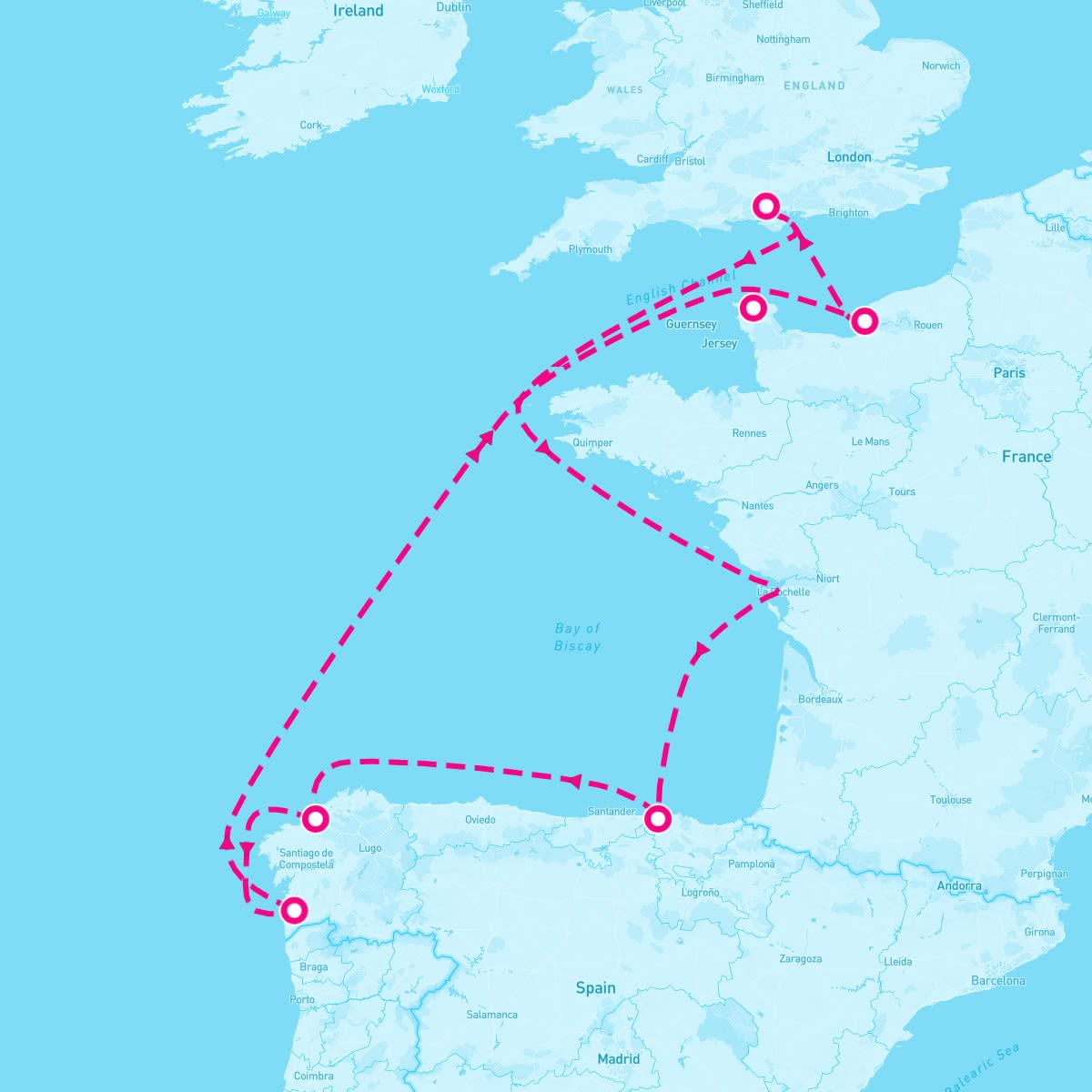 Liberty of the Seas itinerary map for September 25, 2026