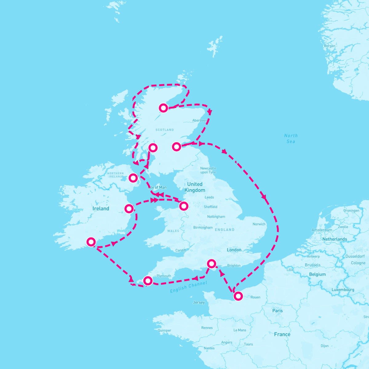 12 Night British Isles With France & Belfast (Southampton Roundtrip)