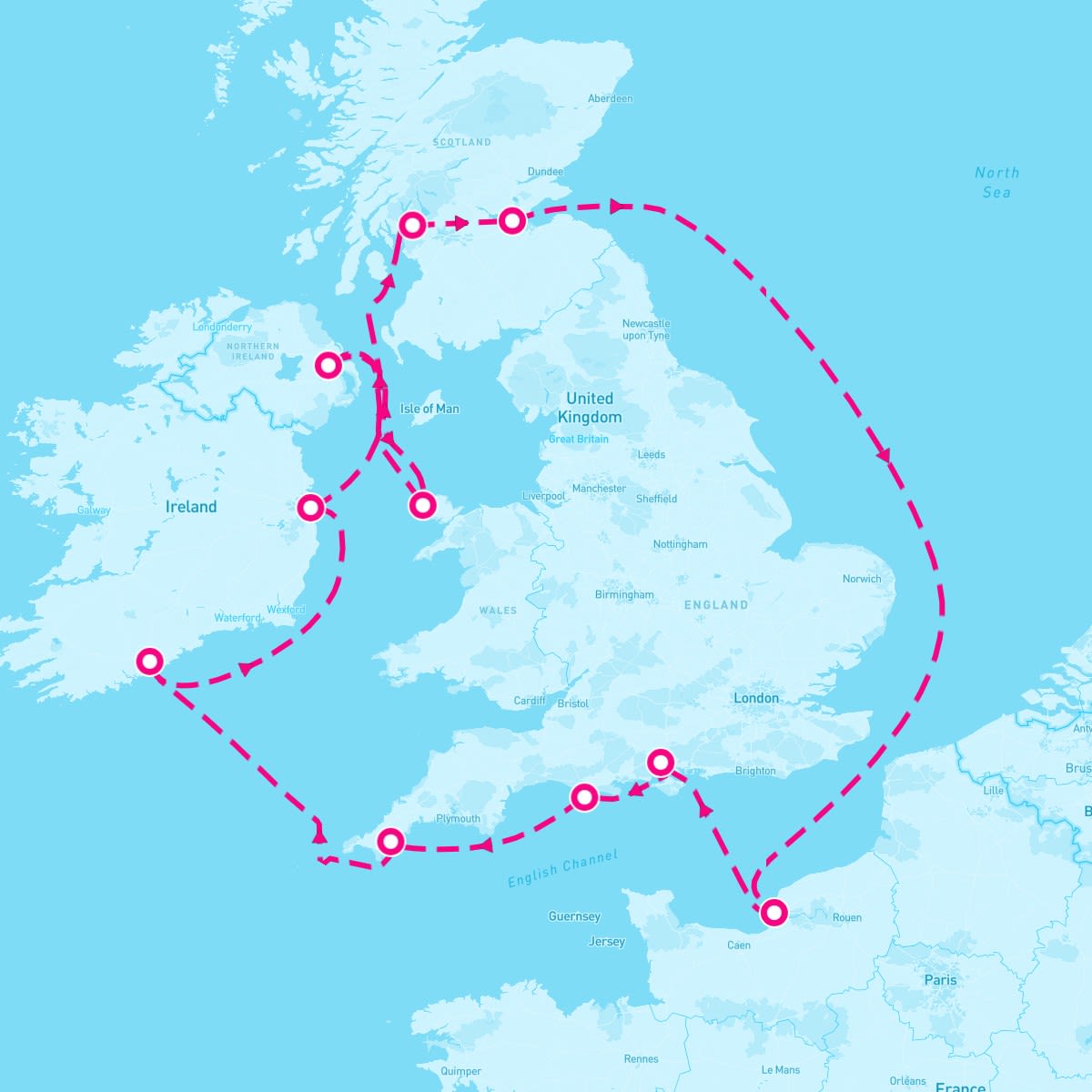 12 Night British Isles With France & Belfast (Southampton Roundtrip)