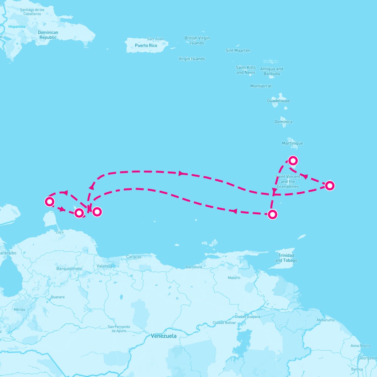 Marella Discovery 2 itinerary map for November 27, 2025 (7 nights)