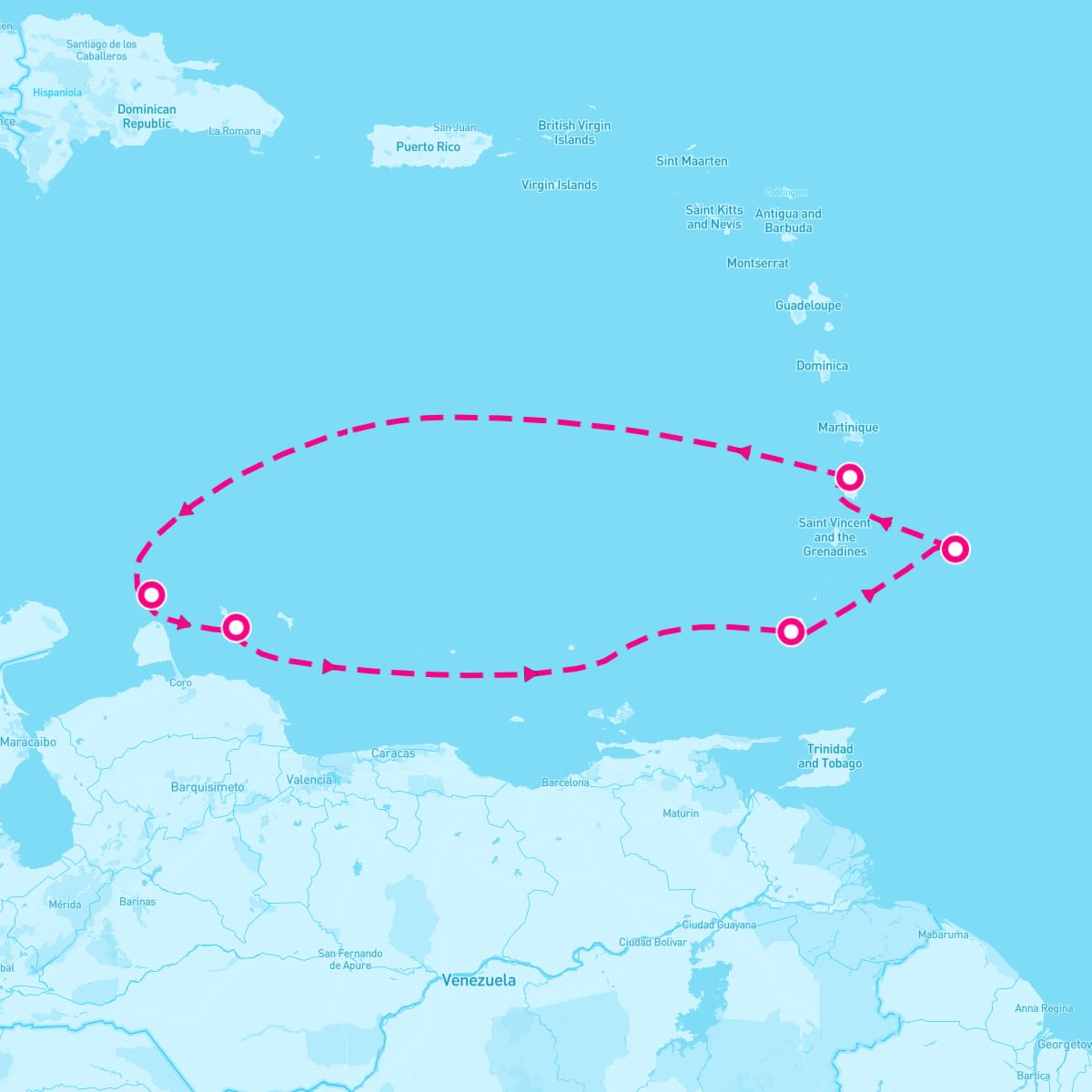 Marella Discovery 2 itinerary map for January 8, 2026 (7 nights)