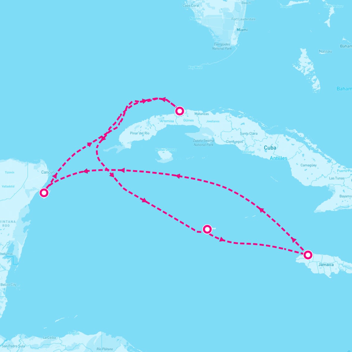 Marella Explorer 2 itinerary map for February 6, 2024 (7 nights)