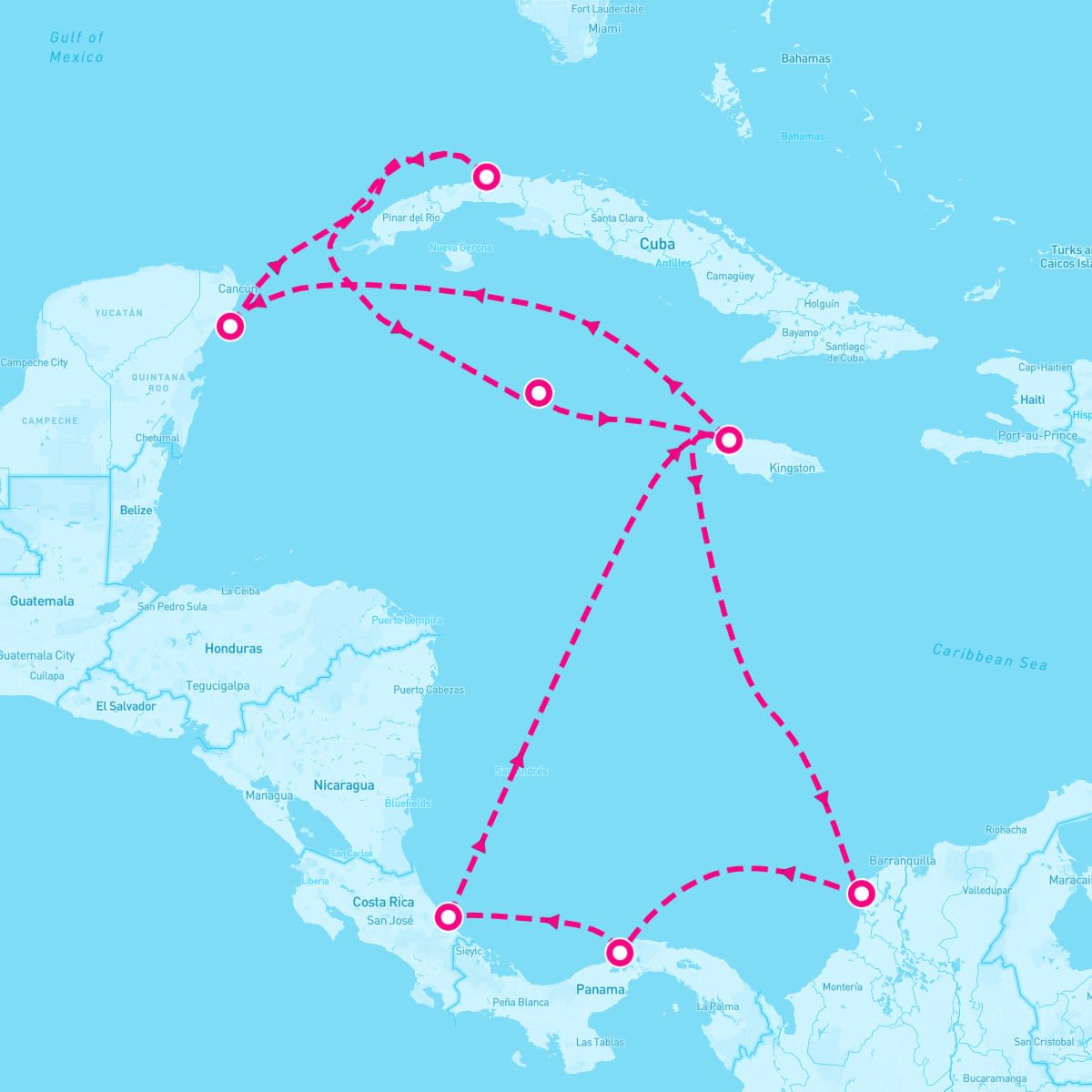 Marella Explorer 2 itinerary map for February 27, 2024 (14 nights)